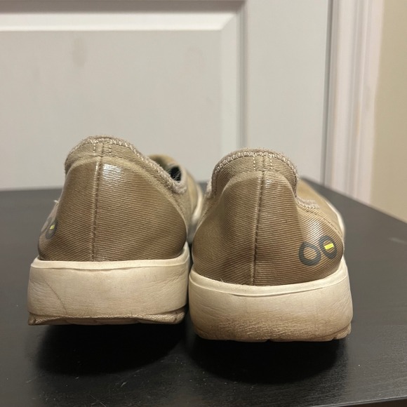 Oofos Oomg Eezee Low Top Women's Size 11 Khaki Taupe Slip On Recovery Shoes - Picture 9 of 16